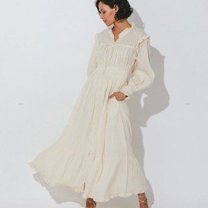 Cleobella Taylor Ankle Dress - Ivory - XS